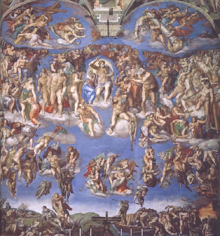 Michelangelo Buonarroti den yttersta domen, sixinska kapellt Sweden oil painting art